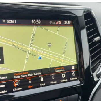 Jeep Uconnect scherm na geslaagde reparatie